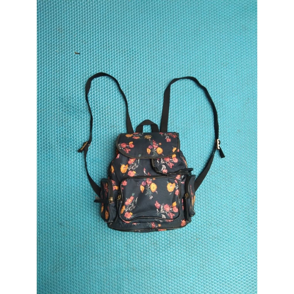 Ransel Serut/Tas Wanita/Tas Harian Daily/Tas Santay/Tas Casual Motif Bunga Second ORI BRAND CALIFORN