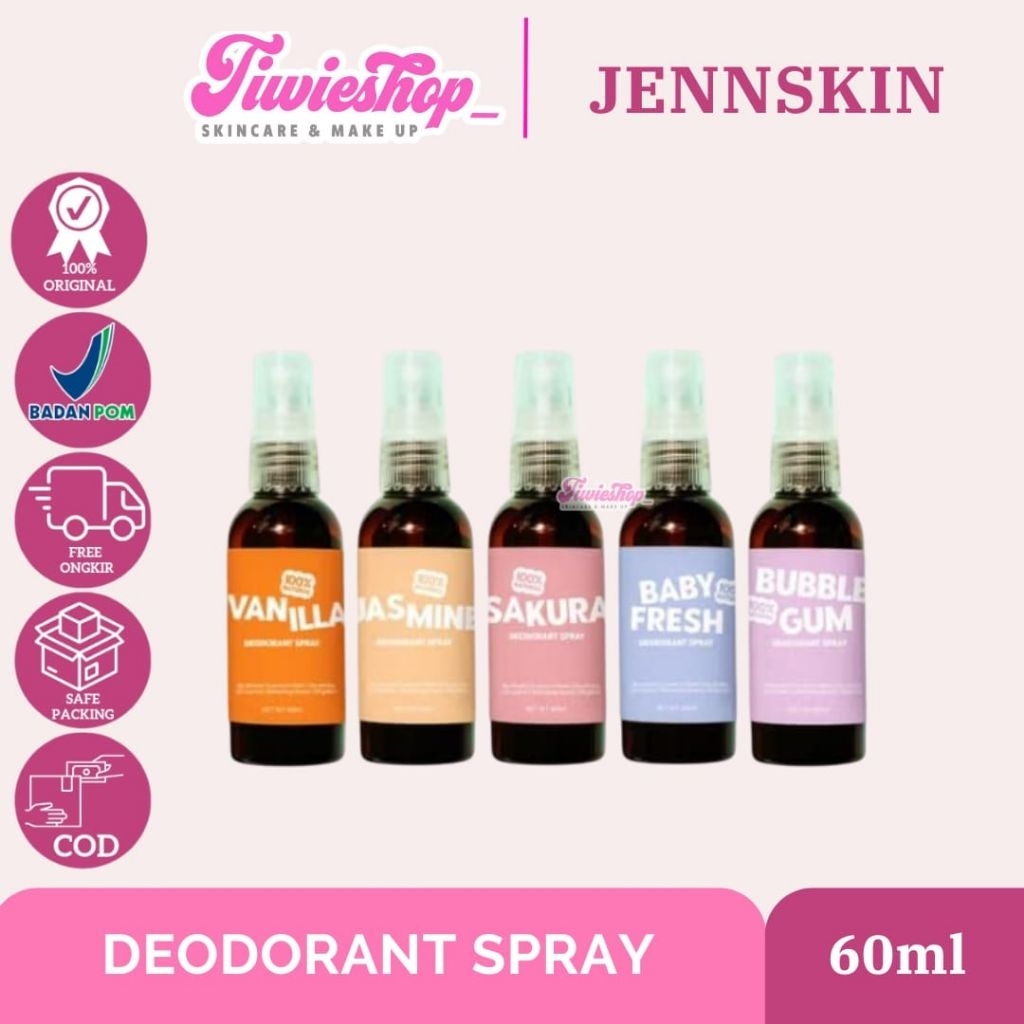 [READY] JENNSKIN DEODORANT SPRAY - JENNIFER COPPEN MENGHILANG BAU BADAN & MENGURANGI  BAU - 60ml FUL