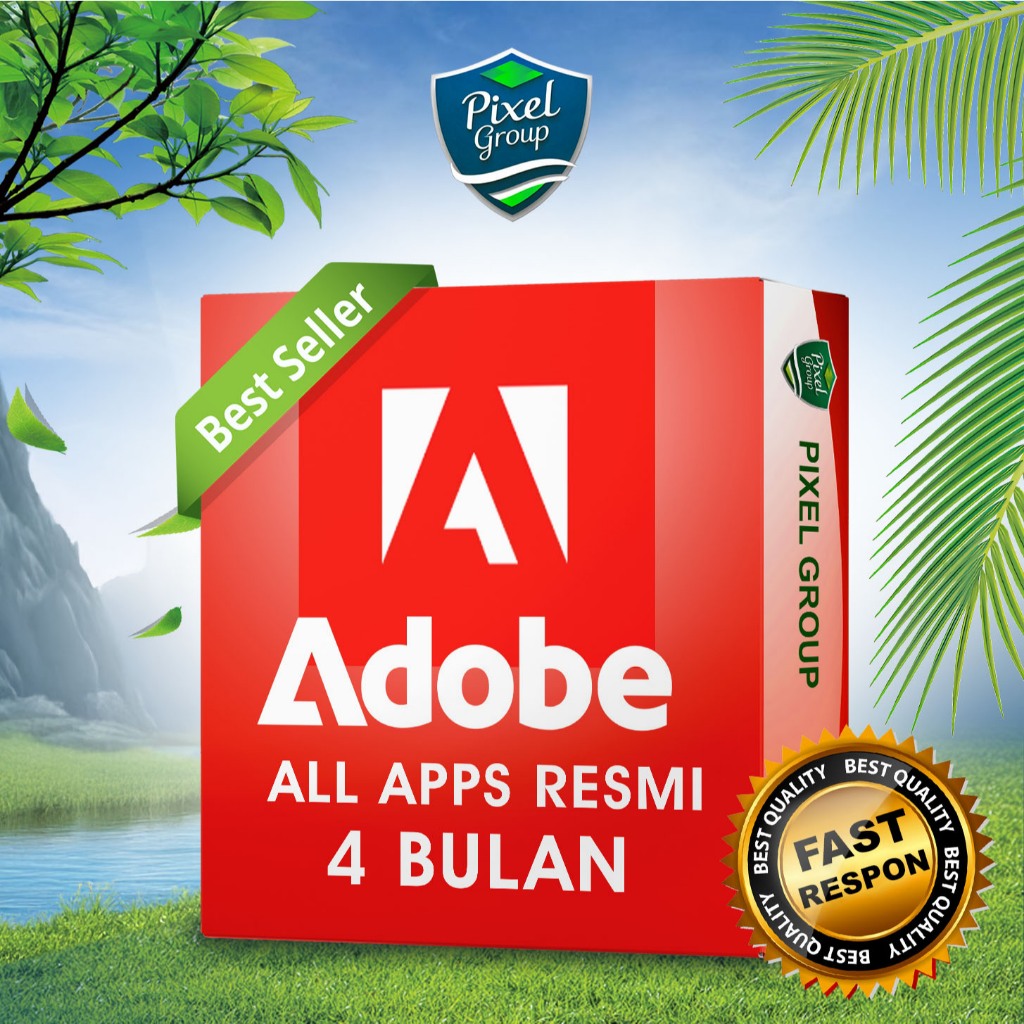 Aplikasi ADOBE resmi 4 Bulan - Bisa Pakai Generative AI - Photoshop, Ilustrator, Premier Pro