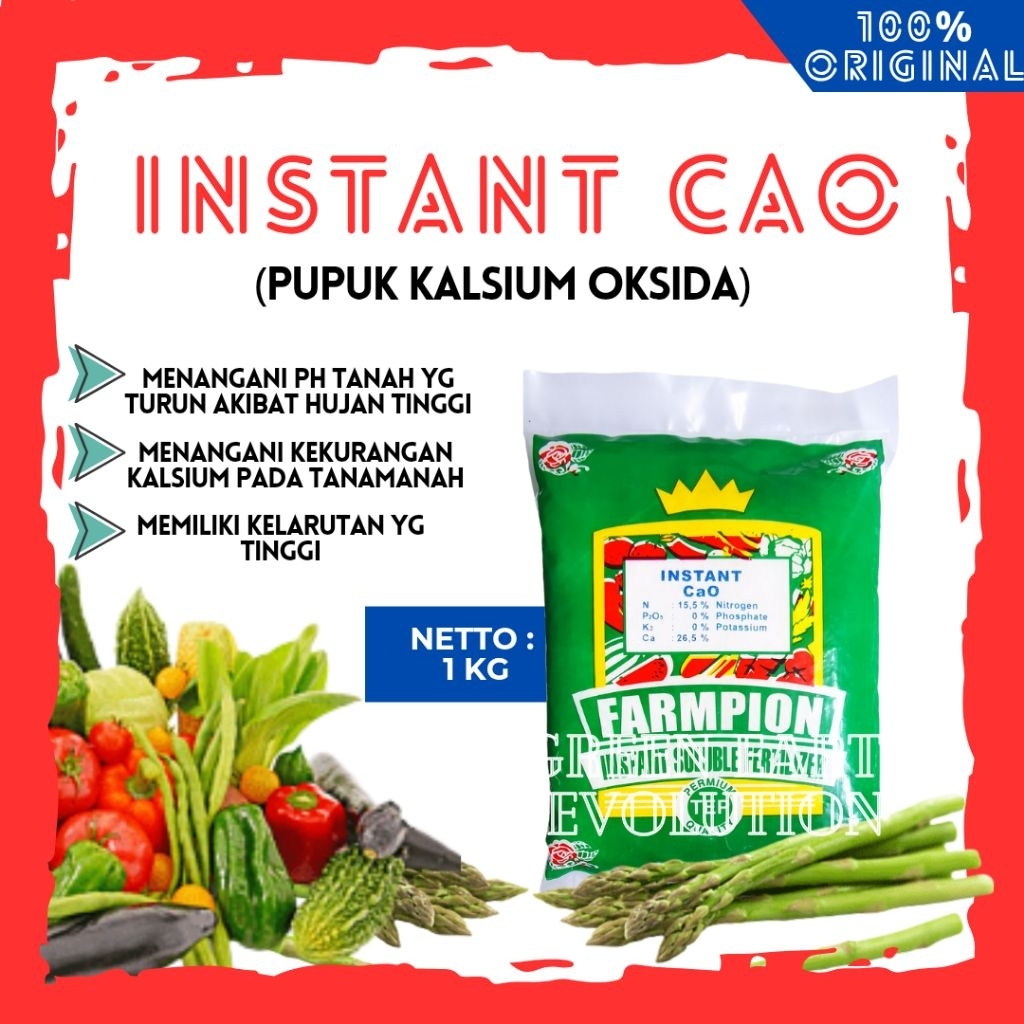 Farmpion Instant CaO Pupuk Kalsium Semua Jenis Tanaman (1 Kg)