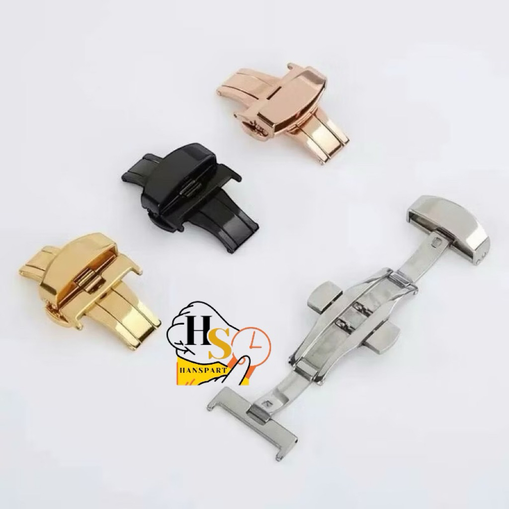 BUCKLE PENGAIT TALI JAM TANGAN BUTTERFLY 18MM 20MM 22MM BUCKLE BUTTERFLY