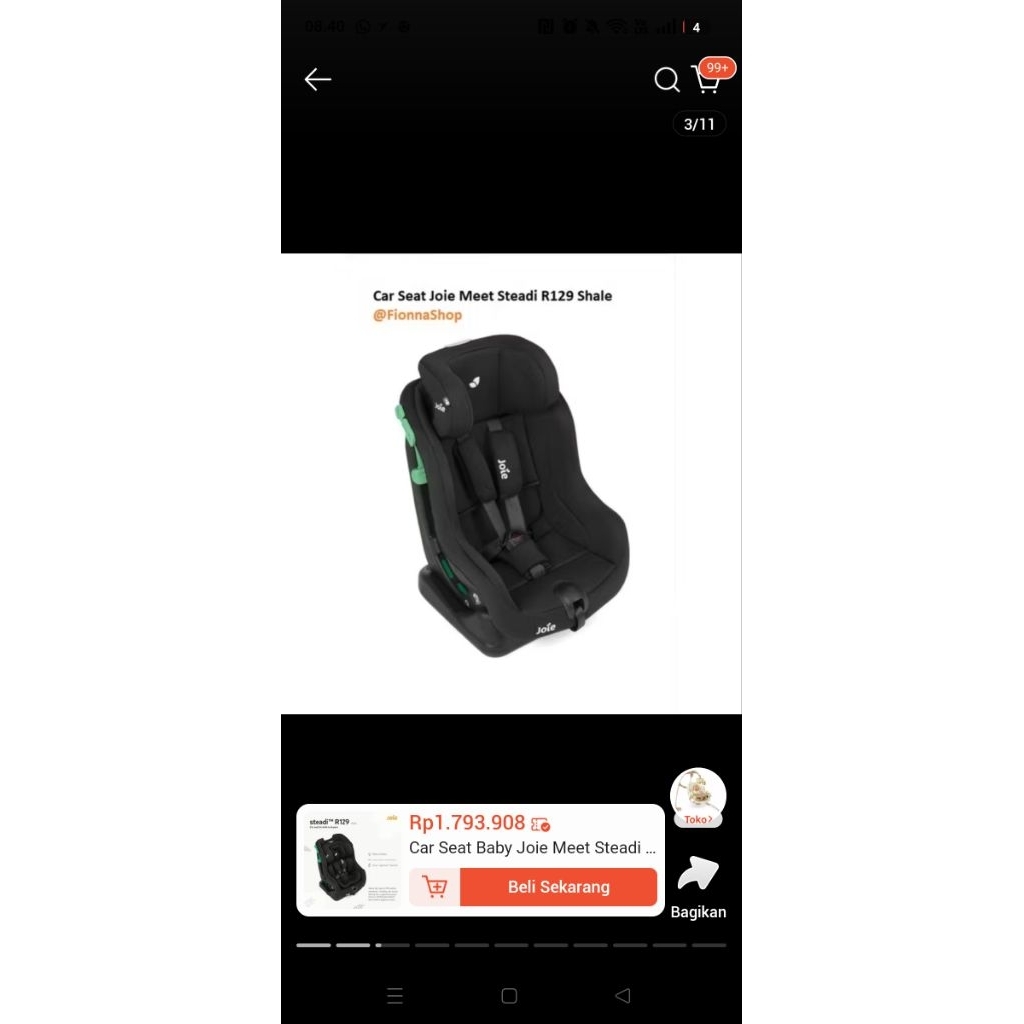 car seat Joie 219R second