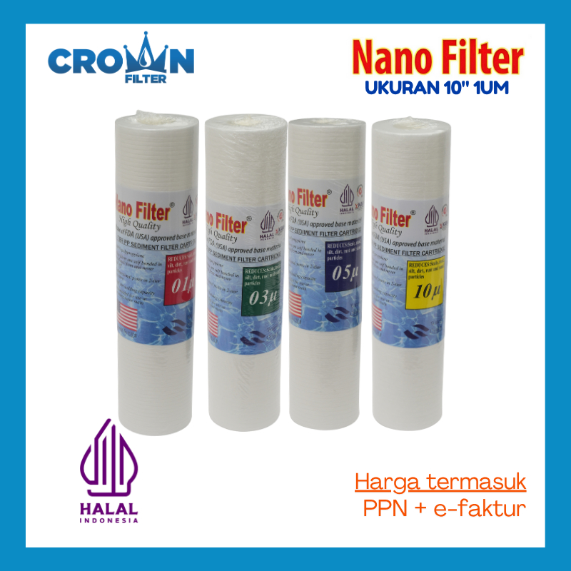 Filter Air / Cartridge filter Sedimen Nano 10" - Refil Filter Air Nano Filter 10"