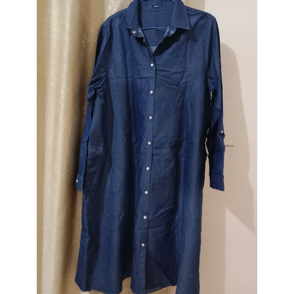 preloved tunik denim merk zoya