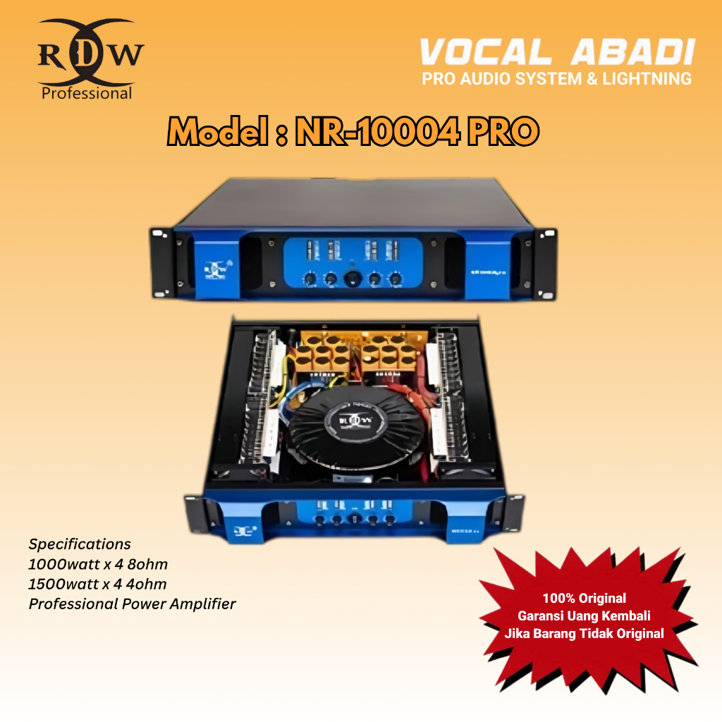 POWER AMPLIFIER RDW NR-10004 PRO
