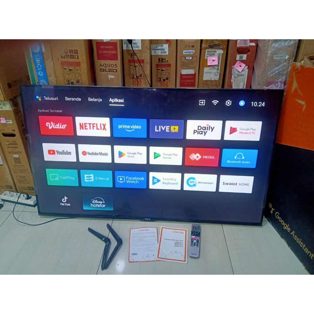 FULLSET TV LED COOCAA 55IN Android TV 4K UHD SUDAH DIGITAL TV KONDISI BEKAS MASIH SEGEL SIAP PAKAI 5