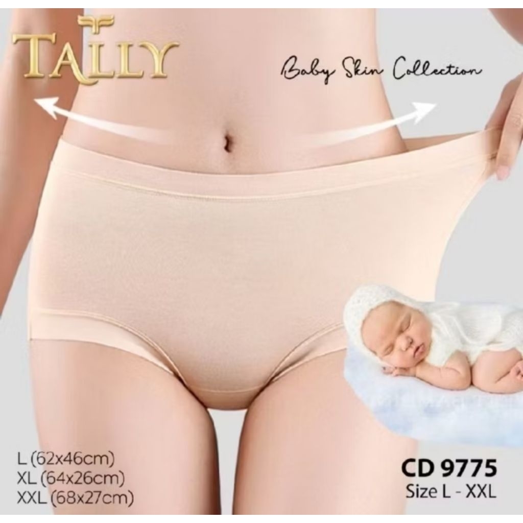 Papio - [1 PCS] Celana dalam wanita cewek TALLY 9775 Cotton Baby Skin