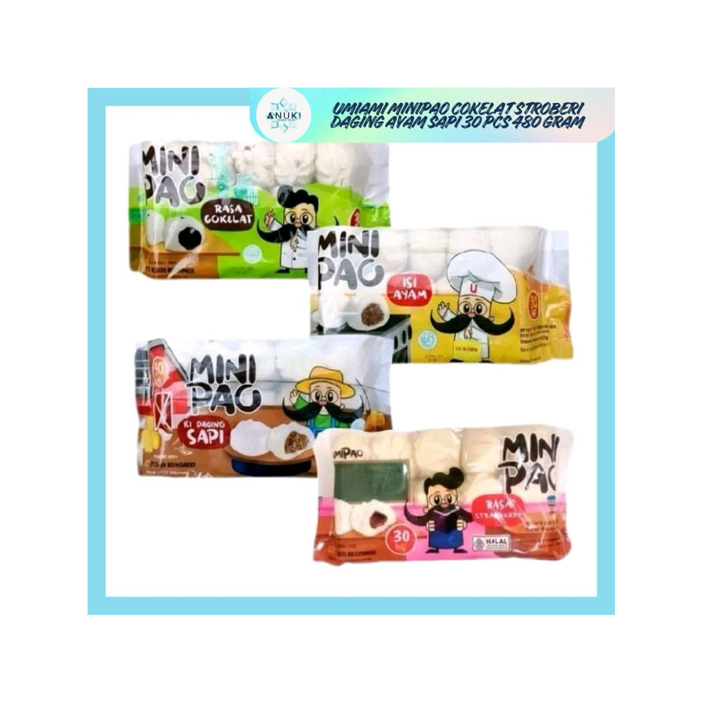 Umiami Mini Pao 30 Pcs Strawberry, Coklat, Ayam, Sapi Makanan frozen food