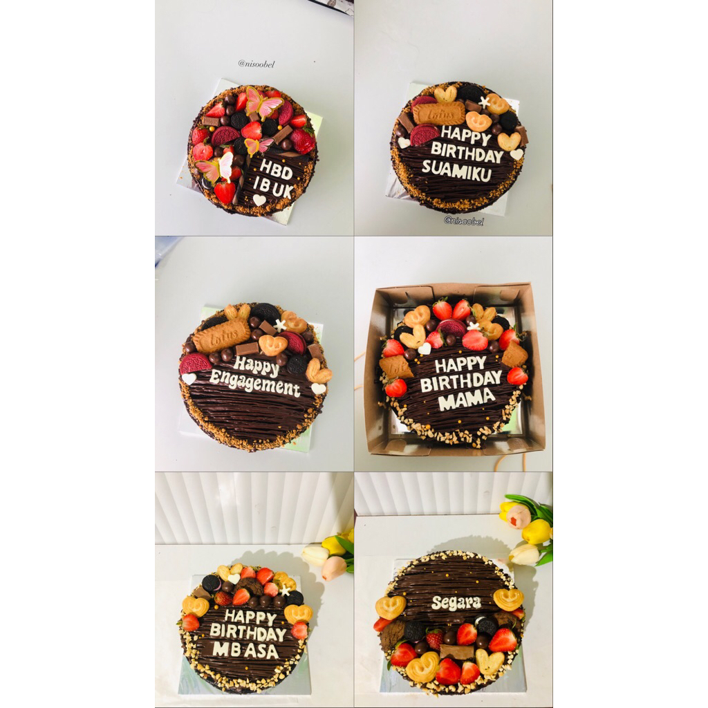 (SPX INSTAN ONLY) Brownies kukus custom bulat 20cm