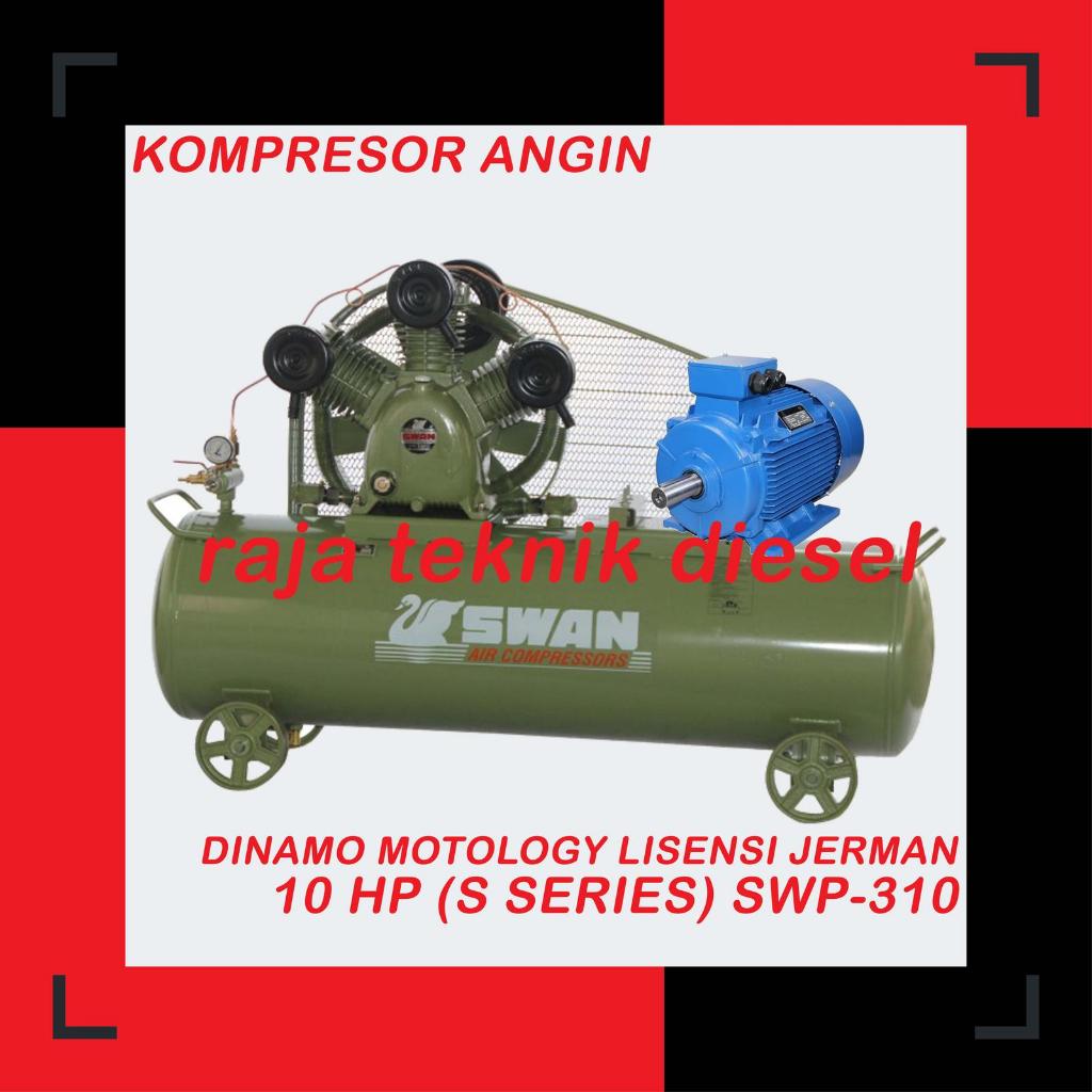 SWAN Air Compressor 10 HP + Dinamo Electro Motor KOMPRESOR ANGIN 10 HP 310 Original Terbaik