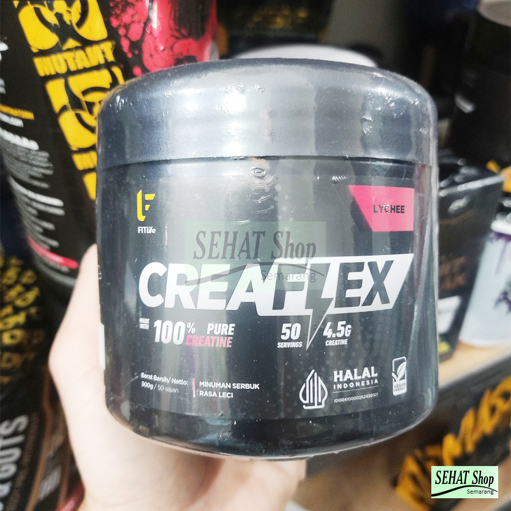 Creaflex FITLife Creatine  - Kreatin serbuk Murni Suplemen Gym Fitness Menambah Massa Otot