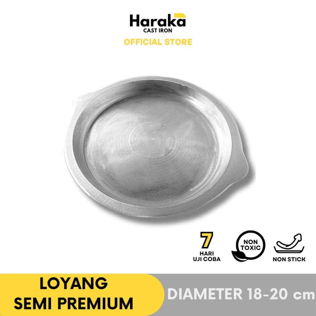 Haraka Cast Iron Loyang Semi Premium Martabak / Terang Bulan 18-20 cm