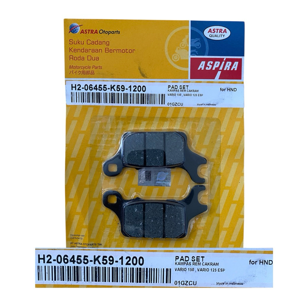 kampas rem cakram k59 -1200 vario 150 vario 125 esp original aspira