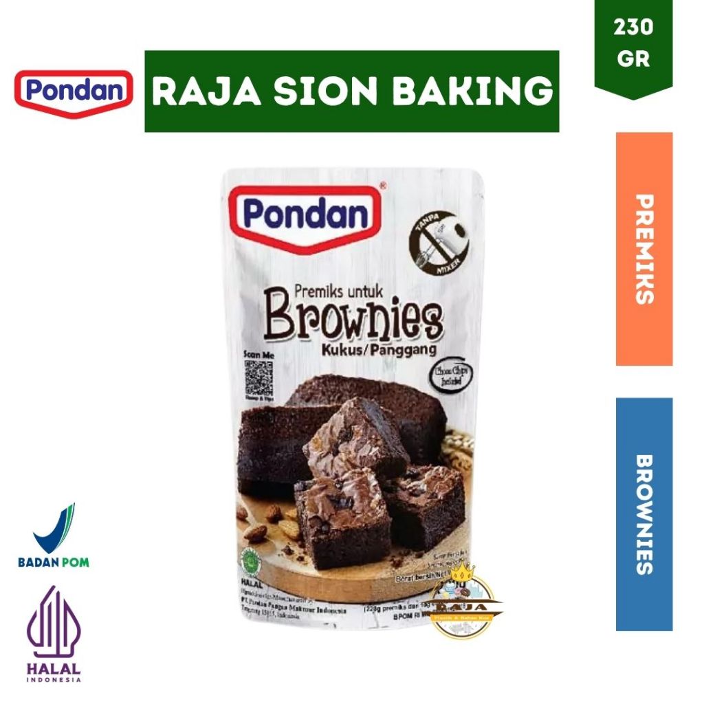 Pondan Brownies Kukus Dan Panggang Instan 230gr