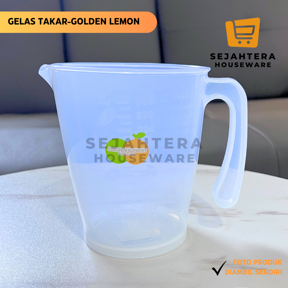 Golden Sunkist Gelas Takar 1000ml 500ml BPA Free || Golden Sunkist Gelas Ukur Plastik Tebal Aman | T