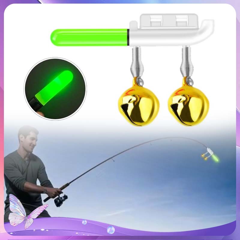 Bel Pancing + Lampu Lampu Bel Joran Pancing Alarm Joran Jepit Pancing Double
