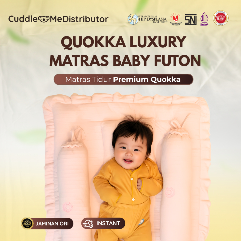 Quokka Luxury Matras Alas Tidur  Bayi - Baby Futon Set Premium Bantal Guling Anti Peang
