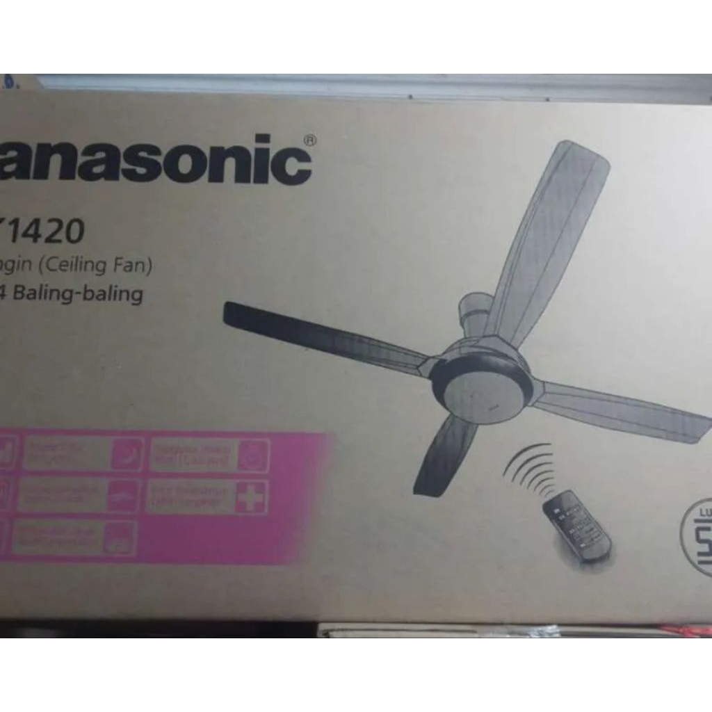 Ceiling fan panasonic F-EY1420 TSUYOI Kipas angin Plafon FEY 1420 FEY1420 W Remote