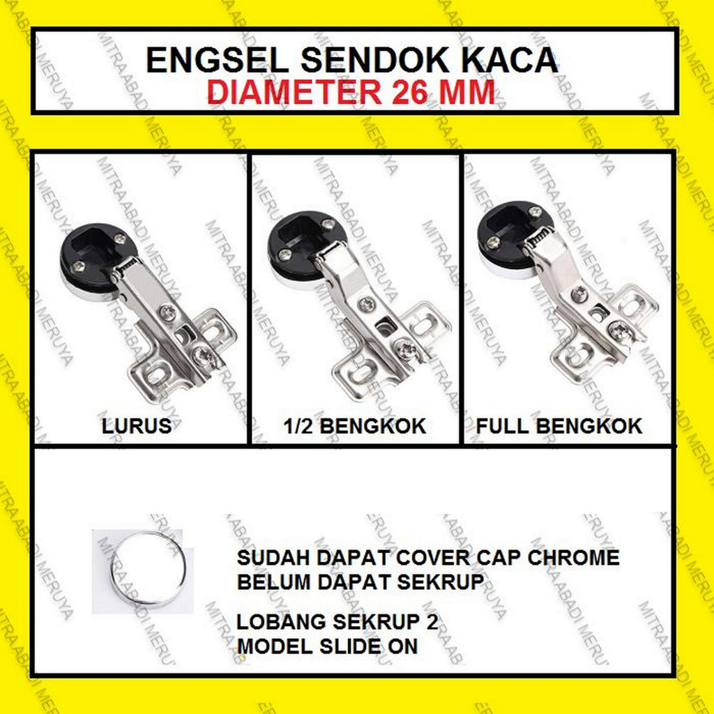 Engsel Sendok Kaca Engsel Lemari Kaca Chrome Etalase Kaca Engsel Kaca