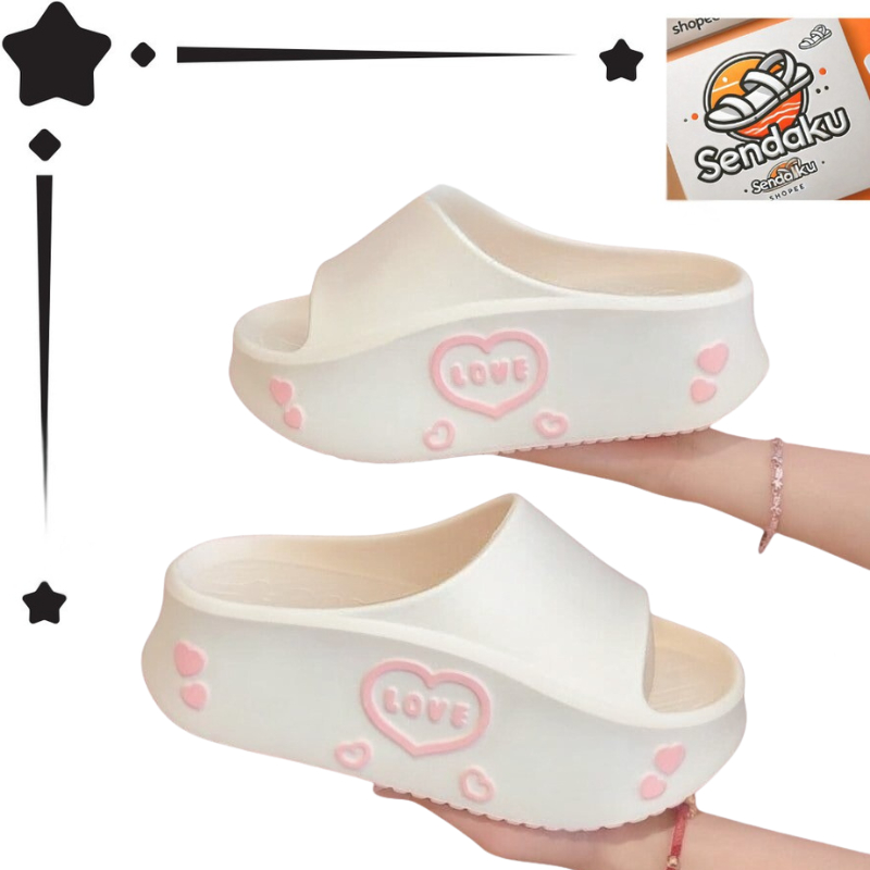 Sandal rumah wanita sandal rumahan anti selip, sandal slip-on pasangan