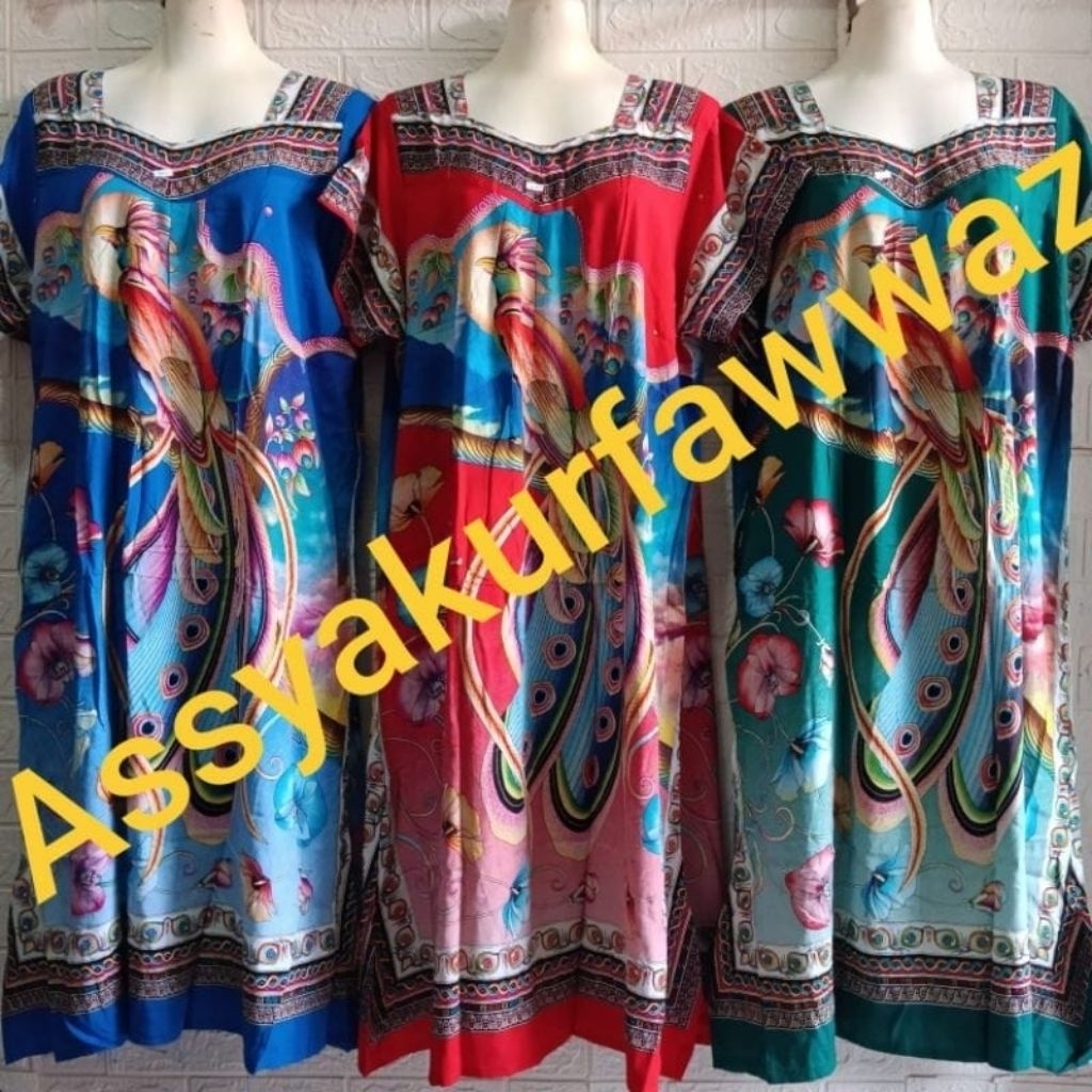 DASTER BATIK MERK ASSYAKURFAWWAZ MOTIF BURUNG CENDRAWASIH