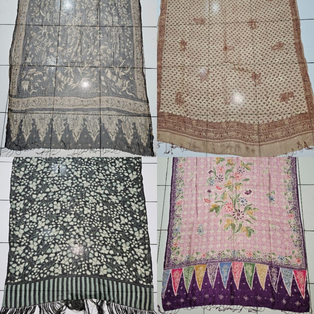 SELENDANG BATIK TULIS SUTRA LAWASAN