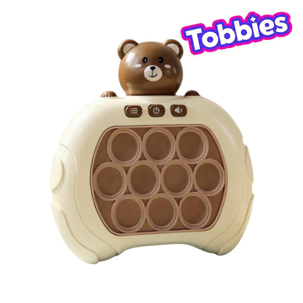 TOBBIES FUN SHOP Mainan Pop It Elektrik Gopher Bear Game Console 3rd Generation Mainan Anak Interakt