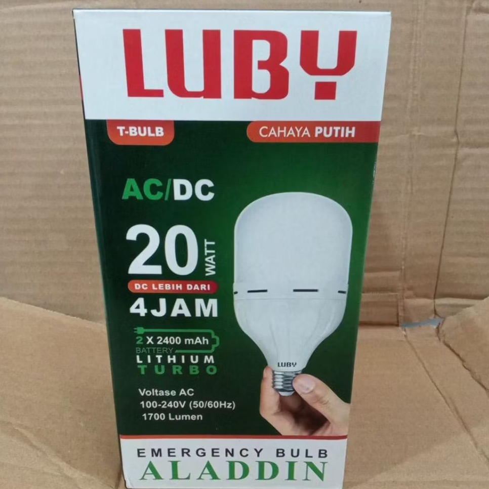 Lampu LED Emergency Luby Aladdin 20W/20 watt  lampu AC DC 20 w