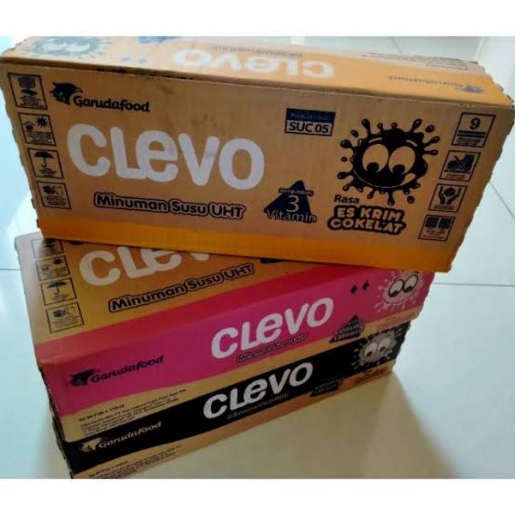 1 Dus Clevo Susu UHT 115 ml 40pcs - Cocok MBG