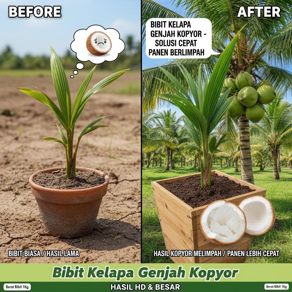 100 % ASLI  Pohon Kelapa Kopyor, Pohon Kelapa Kopyor Asli, Pohon Kelapa Kopyor Bersertifikat
