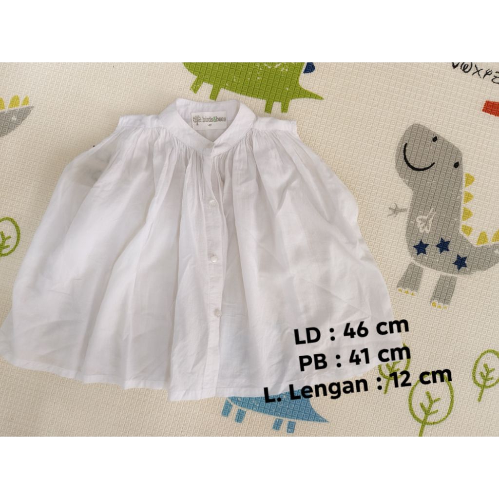 *GOOD PRELOVED* Girls Sleeveless Blouse, Size 4Y, Atasan Blouse Tanpa Lengan Anak Perempuan Branded,