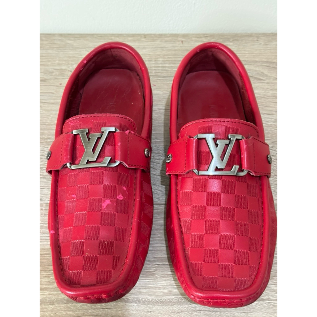 Preloved Sepatu Slip On Pria eLVi Loafers LV Red Mirror