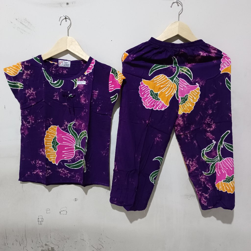 CP ANAK BATIK DAUN SAKURA  /  SETELAN BATIK ANAK DAUN SAKURA   / ONE SET ANAK PEREMPUAN BATIK /  BAJ