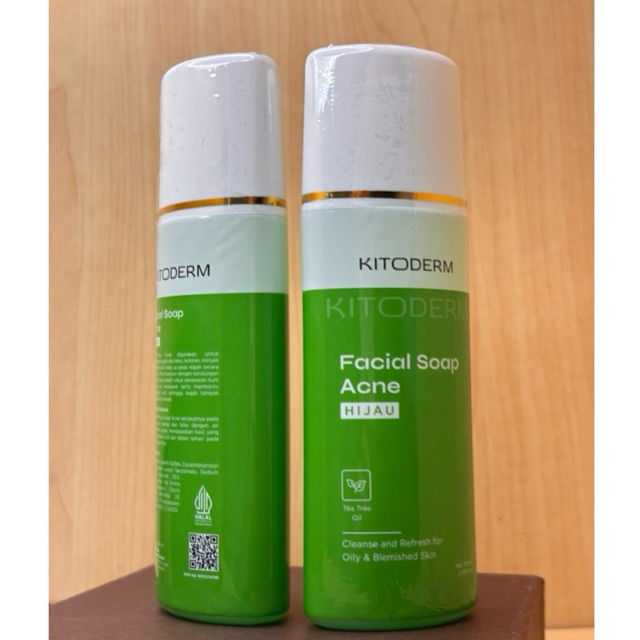 KITODERM FACIAL SOAP ACNE – Sabun cuci muka untuk Oily Skin, kulit berjerawat dan beruntusan