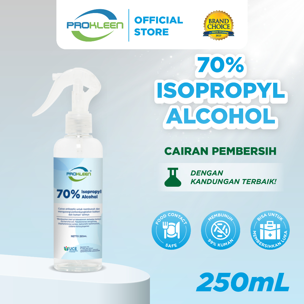 PROKLEEN 70% Isopropyl Alkohol Antiseptik Sanitizer Disinfectant Spray 250mL
