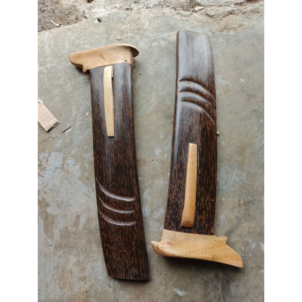 sarung kayu /warangka buat golok bahan kayu aren berkualitas 30cm