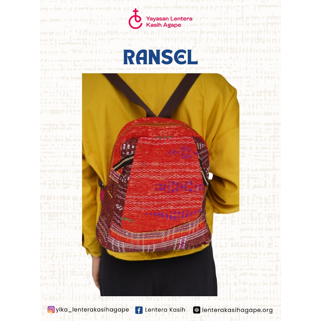 Tas Ransel (Bahan Ulos Batak Toba)