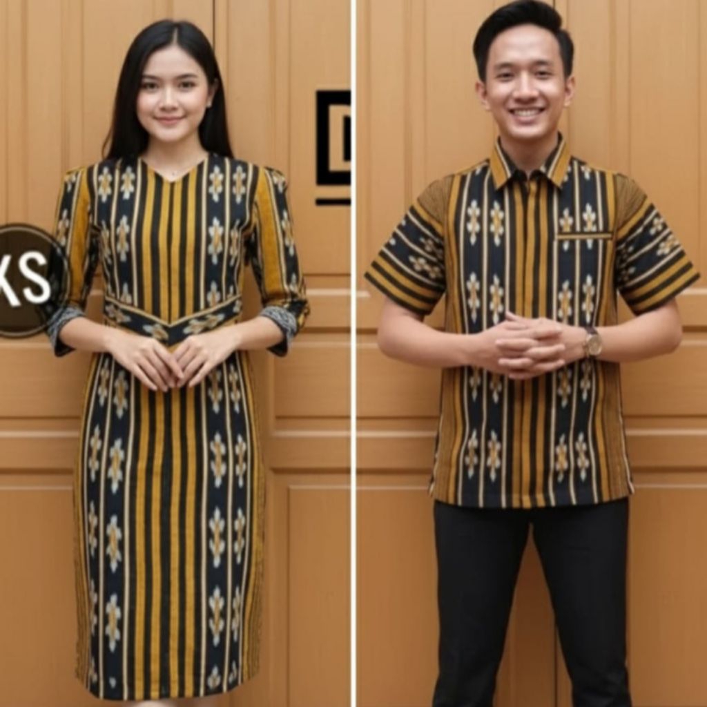 BAJU TENUN BAJU BENTUK DRESS COUPLE KEMEJA BAJU PASANGAN COUPLE BAJU DRESS COUPLE KEMEJA