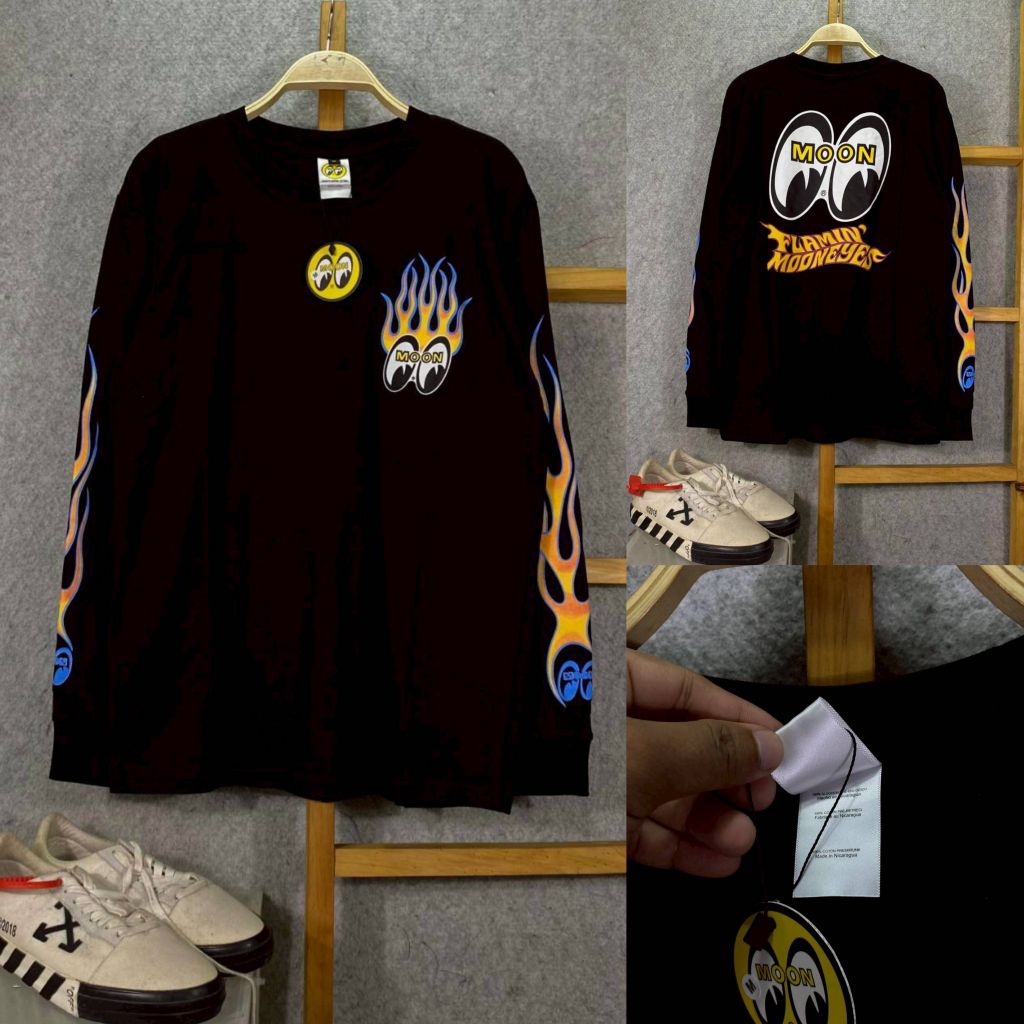MOONEYES Branded Premium Mooneyes Life Work Suprem Dll Kaos Distro Lengan Panjang 100% Cotton Combed