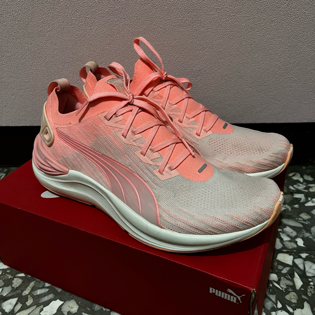 PUMA RUNNING SEPATU LARI WANITA Electrify NITRO 3 Knit Wn women Koral Ice 379085 03 ( SIZE 41 ) prel