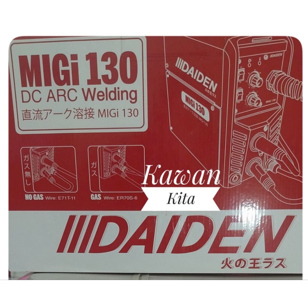 DAIDEN MIGi130 Travo Mesin Las MIG MAG TIG MMA Argon Stainless