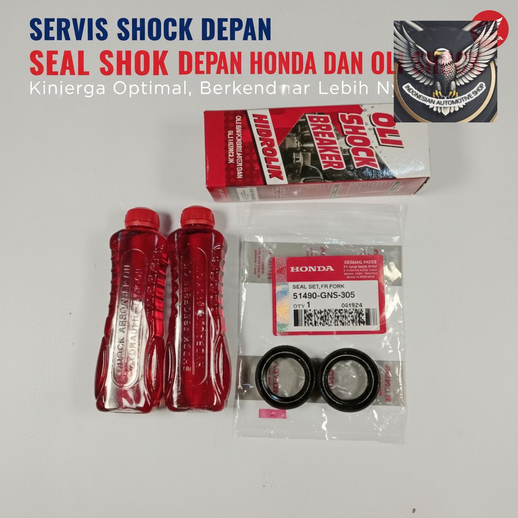 SEAL SHOK DEPAN HONDA BEAT,VARIO,SUPRA-125 DAN OLI SHOCKBREAKER