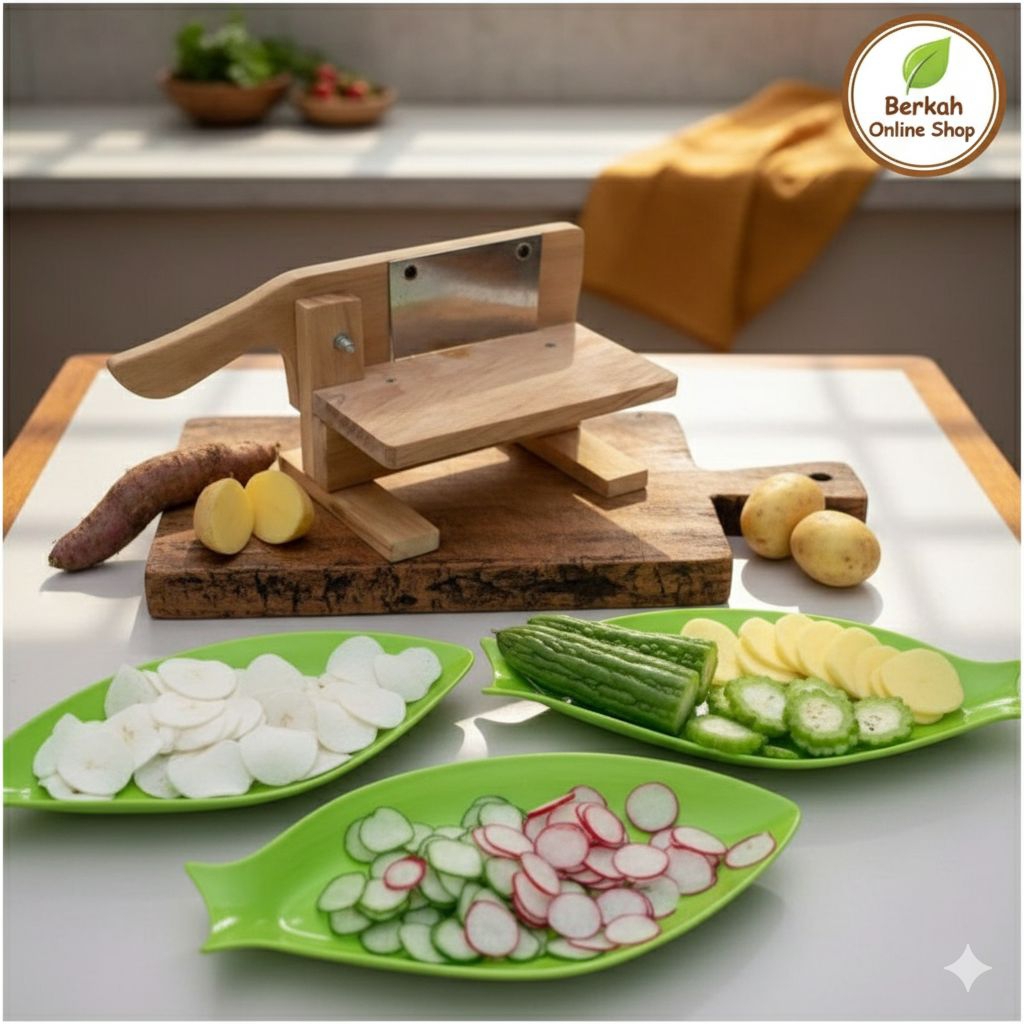 Alat Pengiris Aneka Bahan Keripik & Lontongan Kerupuk Serbaguna Belati Stainless Steel Pisau cacah