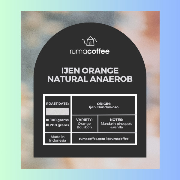 Rumacoffee Kopi Ijen Orange Bourbon Anaerob Natural Coffee