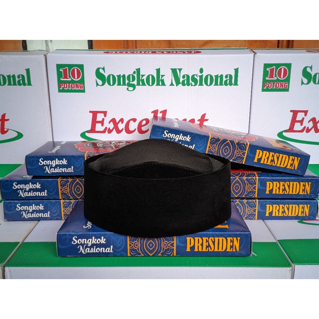 Peci susun peci hitam peci dewasa songkok nasional peci anak-anak peci hitam AC terbaru tinggi 9cm