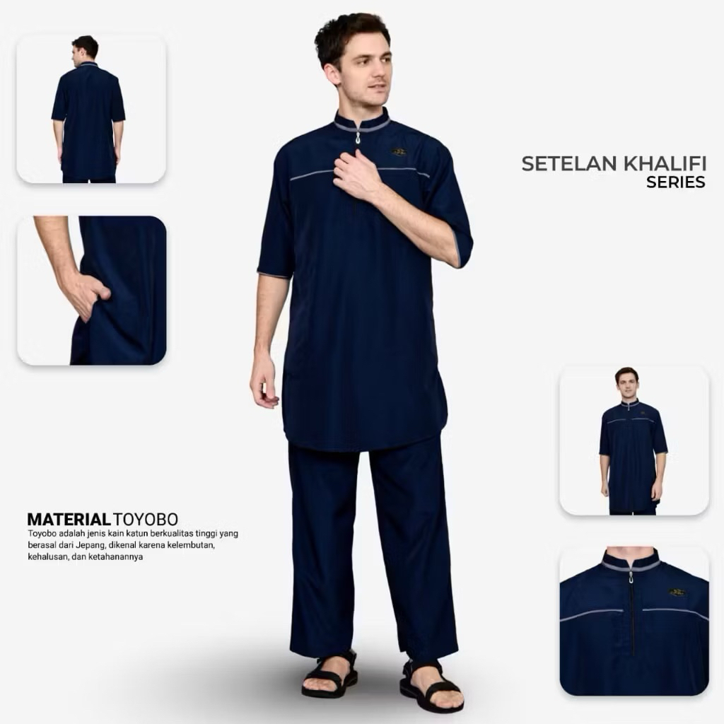 Baju koko Pria Setelan Baju Dan Celana Muslim Koko Kurta Pakistan Motif Polos Pria Terbaru Exclusive