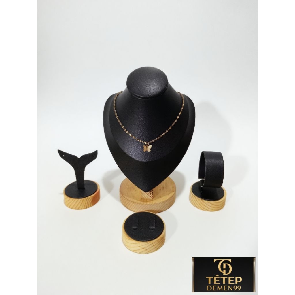 display kalung satu set/tempat perhiasan satu set seserahan pernikahan/tempat perhiasan/display stan