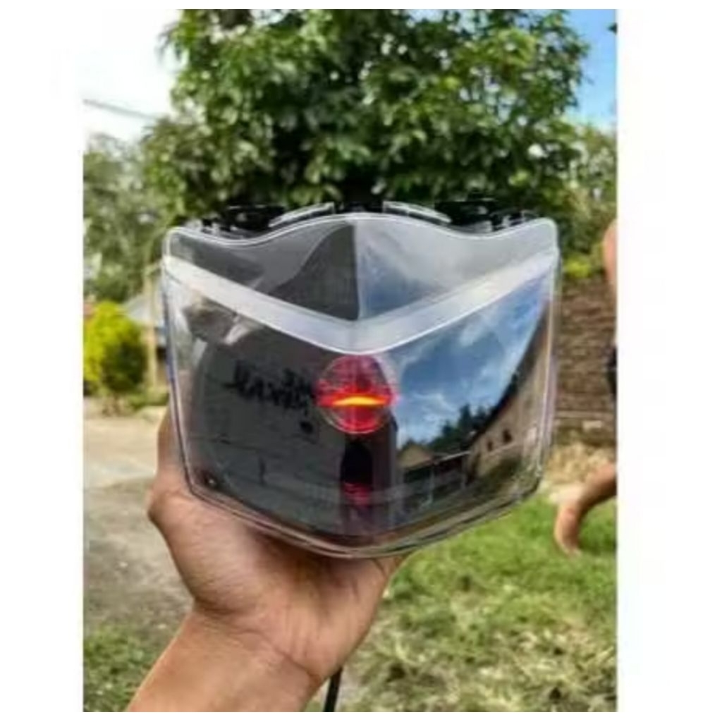 Headlamp Reflektor Depan Beat Karbu Old Plus Lampu LED H4 Cahaya Super Terang