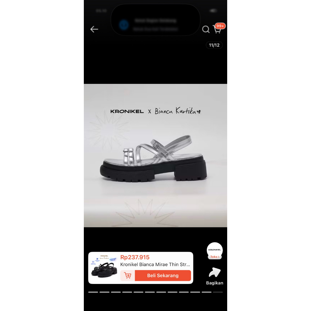 preloved sandal kronikel x bianca kartika (like new)
