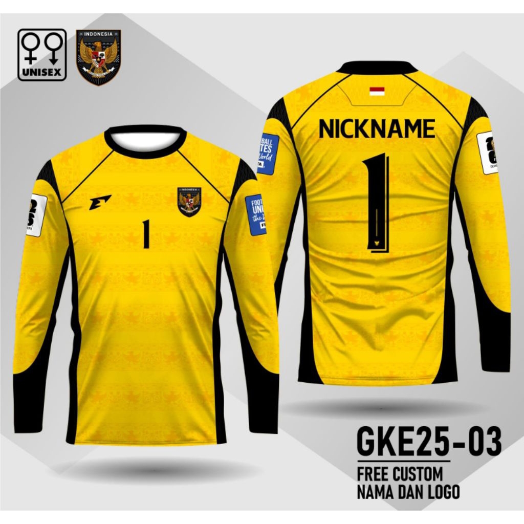 Jersey Kiper Timnas Indonesia / Jersey sepak bola kiper free nama dan nomor